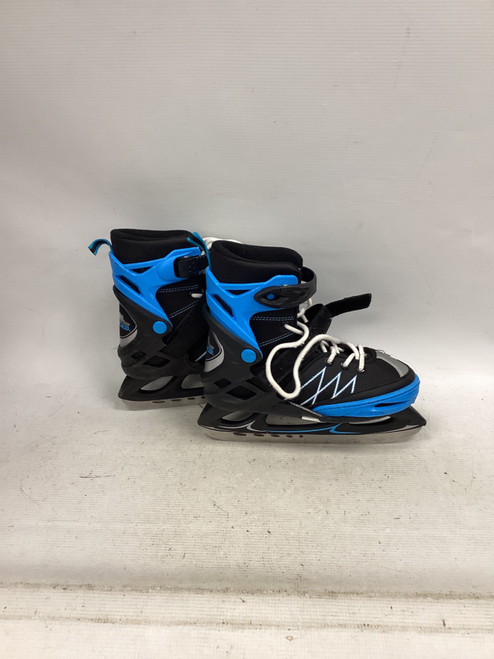 Vist Large View of Product Image Which is Used Lake Placid SOFTBOOT SKATE 2-6 Mens Softboot Skate Royal Blue And Black Adjustable