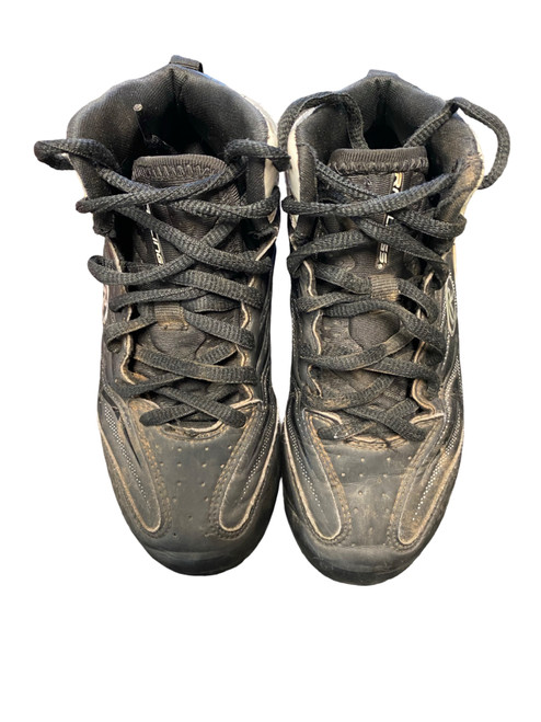 Vist Large View of Product Image Which is Used Rawlings BASEBALL CLEAT BB/SB Cleats Black Youth 13.0