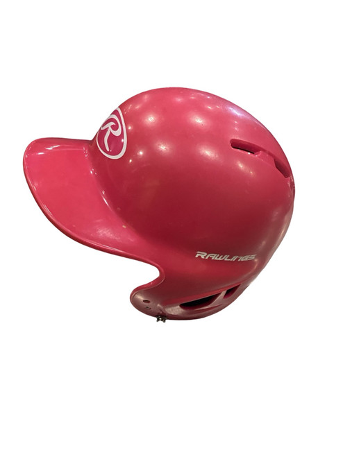 Vist Large View of Product Image Which is Used Rawlings BASEBALL HELMET PINK Batting Helmet No Mask Pink SM