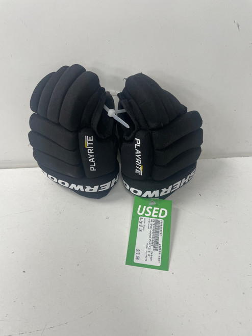 Vist Large View of Product Image Which is Used Sher-wood PLAYRITE Youth Gloves Black 8"