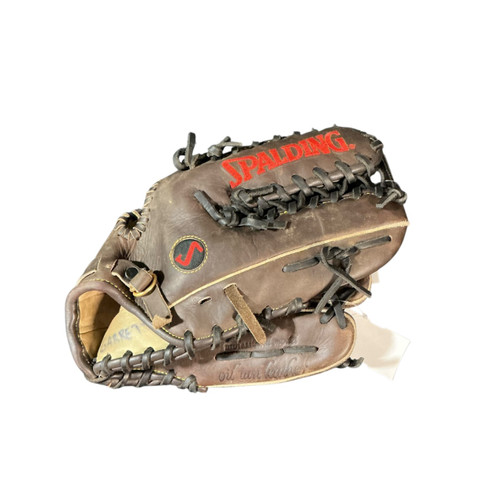 Vist Large View of Product Image Which is Used Spalding 11.5IN RHT SPALDING BB/SB Glove LH Throw Brown 11"