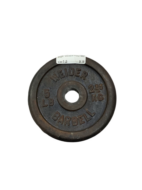 Vist Large View of Product Image Which is Used Weider Standard Plate (Each) 5 lb