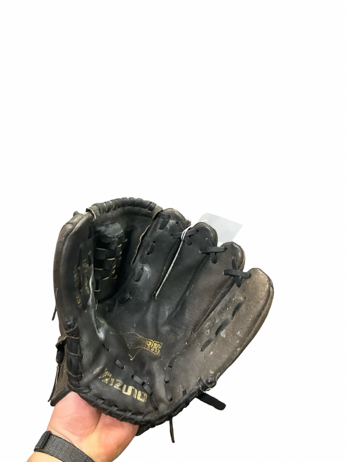 Vist Large View of Product Image Which is Used Mizuno MMX 123P BB/SB Glove RH Throw Black 12"