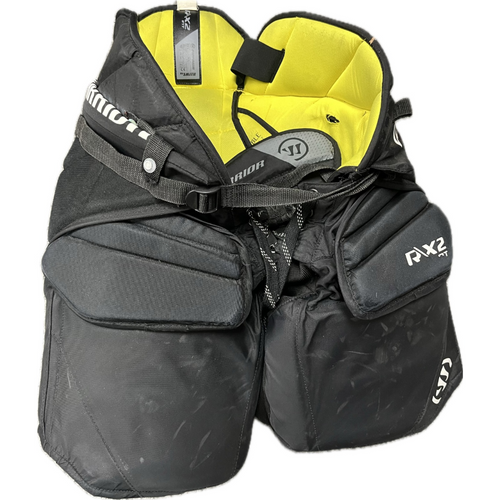 Vist Large View of Product Image Which is Used Warrior RX2 Inter Goalie Pant Black And Yellow M/L