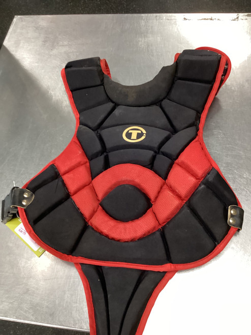 Vist Large View of Product Image Which is Used T TBP604 Catchers Chest Protector Black And Red Youth