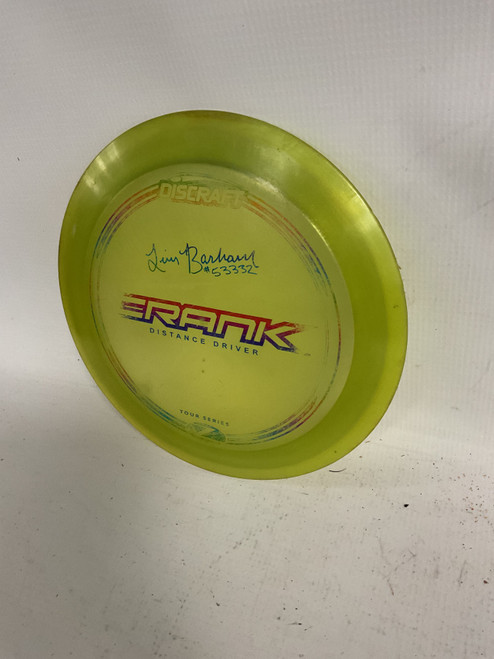 Vist Large View of Product Image Which is Used Discraft TOUR SERIES CRANK Disc Golf Driver Yellow