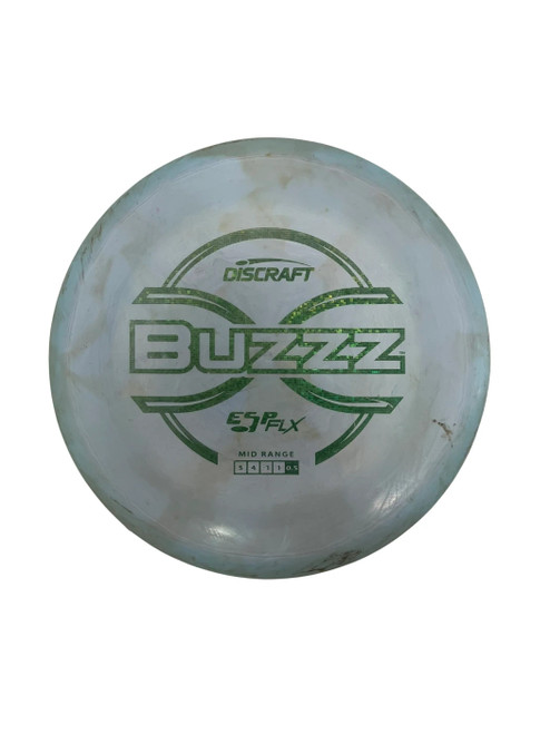 Vist Large View of Product Image Which is Used Discraft ESP FLX Buzzz 179g Disc Golf Mid Range Carolina Blue 