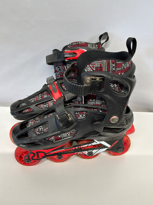 Vist Large View of Product Image Which is Used RollerDerby ROLLR DERBY ROLLER BLADES YOUTH SIZE 2-5 Junior Roller Quad Skates Black Adjustable