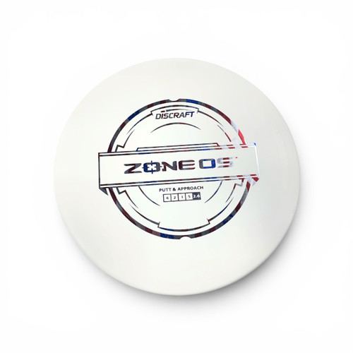 Vist Large View of Product Image Which is Used Discraft ZONE OS Disc Golf Putter White