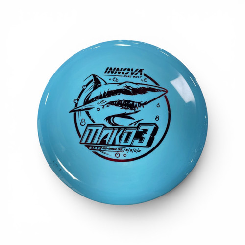Vist Large View of Product Image Which is Used Innova MAKO 3 Disc Golf Mid Range Carolina Blue
