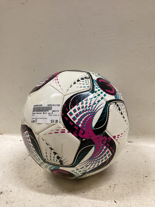Vist Large View of Product Image Which is Used Puma SIZE 5 All Size Soccer Ball White And Purple 5