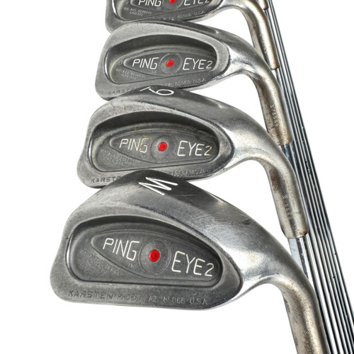 Vist Large View of Product Image Which is Used Ping EYE 2 RED DOT Men's RH Iron Set 3I-PW Steel Shaft