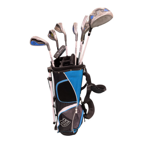 Vist Large View of Product Image Which is Used Wilson PROFILE JR Teen Package Set RH Navy Blue 8 Piece