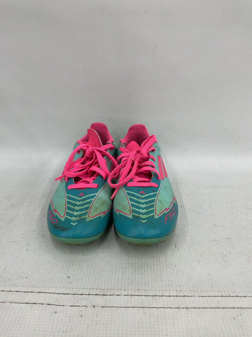Vist Large View of Product Image Which is Used Adidas Soccer Cleats Carolina Blue And Pink Junior 02