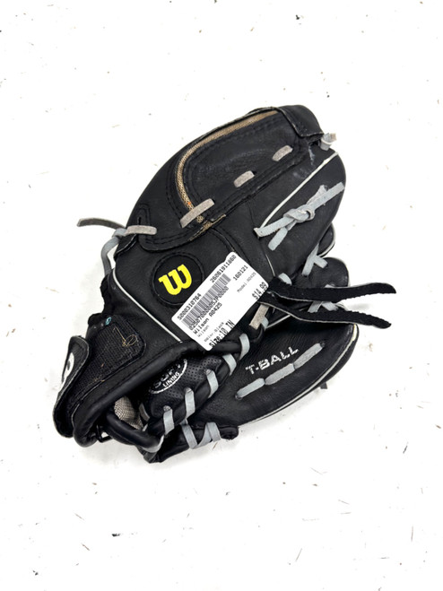 Vist Large View of Product Image Which is Used Wilson A0425 BB/SB Glove RH Throw Black 10"