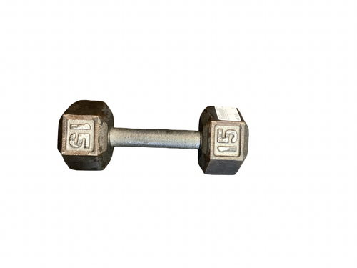 Vist Large View of Product Image Which is Used Hex Dumbbell (Each) 15 lb