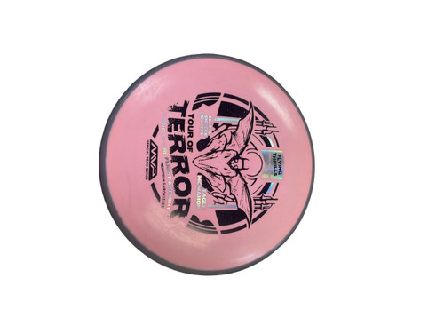 Vist Large View of Product Image Which is Used MVP FISSION PYRO Disc Golf Mid Range Pink 176g