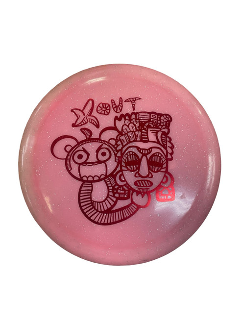 Vist Large View of Product Image Which is Used Infinite Discs C-BLEND METAL FLAKE DYNASTY Disc Golf Driver Pink 176g