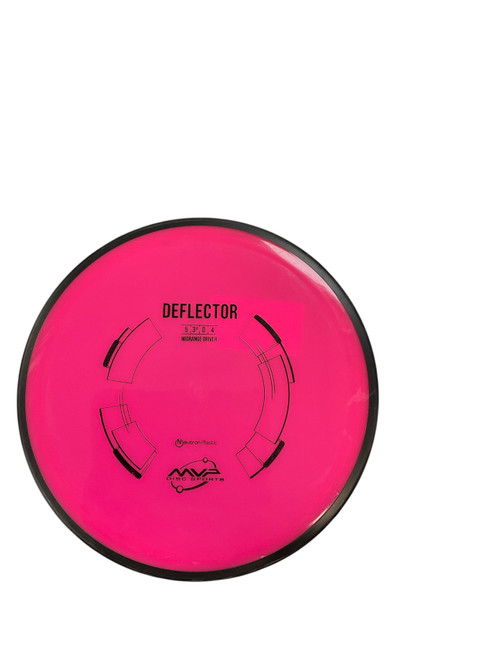 Vist Large View of Product Image Which is Used MVP NEUTRON DEFLECTOR Disc Golf Mid Range Neon Pink 175g