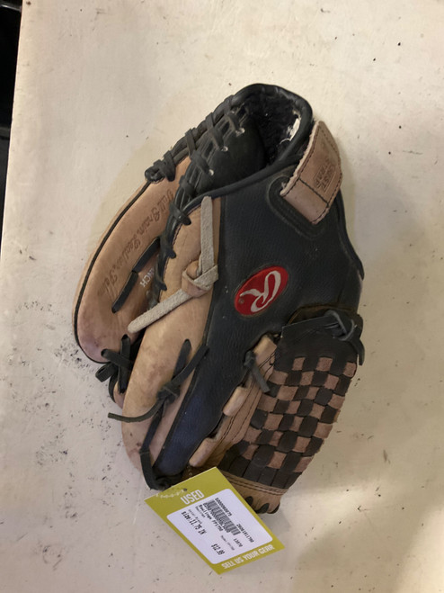 Vist Large View of Product Image Which is Used Rawlings FP1750 BB/SB Glove RH Throw Black 11 3/4"