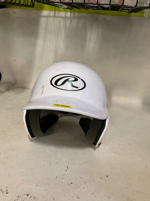 Vist Large View of Product Image Which is Used Rawlings BATTING HELMET Batting Helmet No Mask White SM