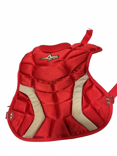 Vist Large View of Product Image Which is Used All Star ALL STAR CATCHER CHEST GUARD RED Catchers Chest Protector Red Youth