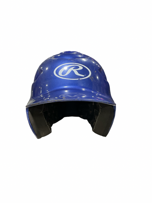 Vist Large View of Product Image Which is Used Rawlings BLUE HELMET 6.5-7.2 Batting Helmet No Mask Royal Blue One Size