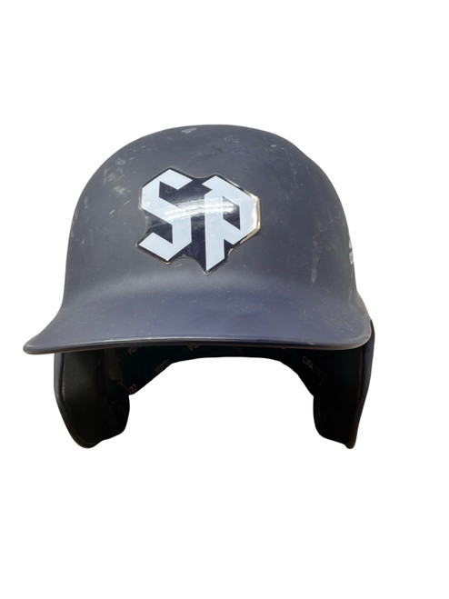 Vist Large View of Product Image Which is Used Adidas PHENOM Batting Helmet No Mask Navy Blue MD