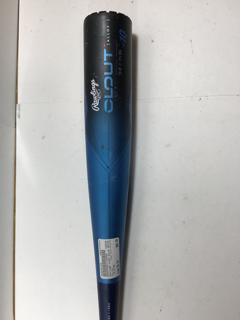 Vist Large View of Product Image Which is Used Rawlings CLOUT ALLOY RUT3C10 BB/SB USSSA 2 3/4 Bat 29"
