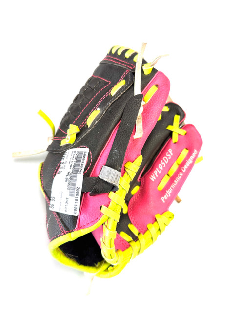 Vist Large View of Product Image Which is Used Rawlings WPL95 BB/SB Glove RH Throw Black 9 1/2"