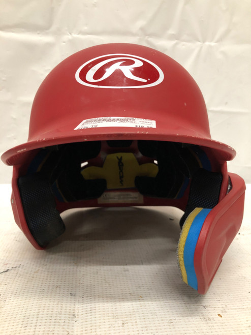 Vist Large View of Product Image Which is Used Rawlings MACH ADJUST Batting Helmet No Mask Red LG
