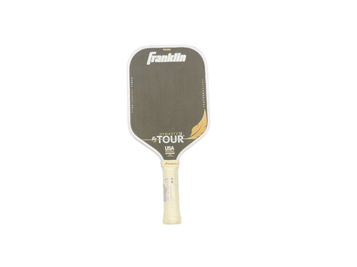 Vist Large View of Product Image Which is Used Franklin DYNASTY 12 FS TOUR Pickleball Racquet Black And White