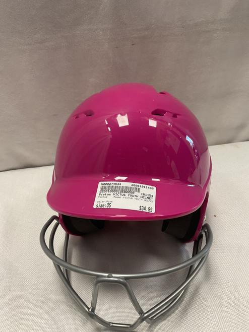 Vist Large View of Product Image Which is Used Victus VICTUS YOUTH HELMET Batting Helmet w/Mask Pink One Size