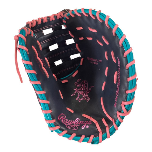 Vist Large View of Product Image Which is New RAWLINGS HOH 1B 12.5 NAVY/TEAL/PINK