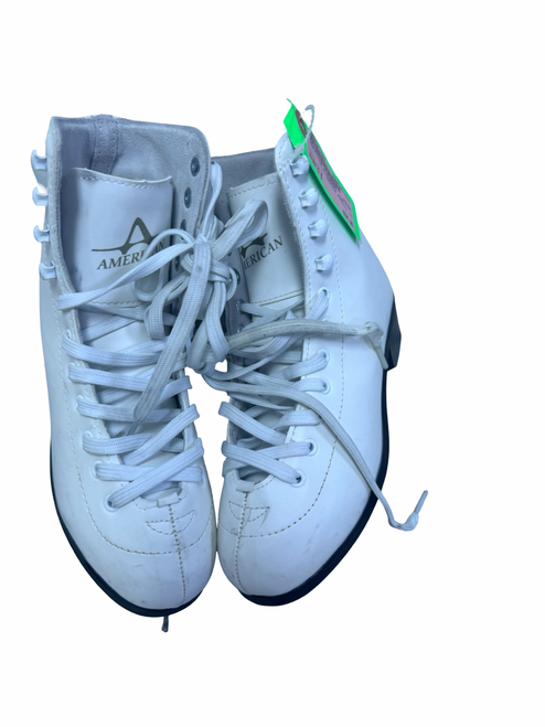Vist Large View of Product Image Which is Used AMERICAN Athletic Womens Figure Skates w/ FOUNDERS 220 Blade White Size 6