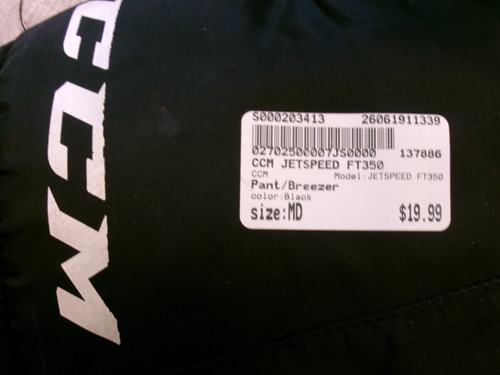 Vist Large View of Product Image Which is Used CCM JETSPEED FT350 Junior Pant Black MD