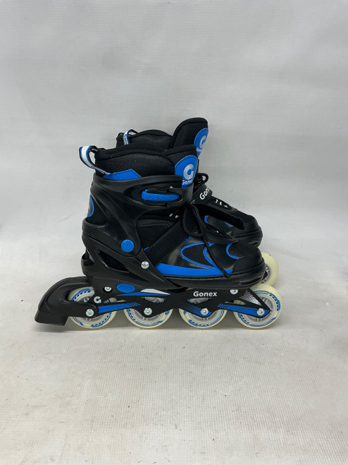 Vist Large View of Product Image Which is Used GRONEX ADJ 5-8 Senior Rec Fitness Skates Black Adjustable