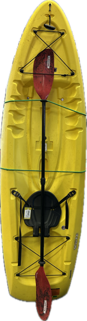 Vist Large View of Product Image Which is Used Lifetime VOLT 85 W/PADDLE Kayak Yellow 9Ft