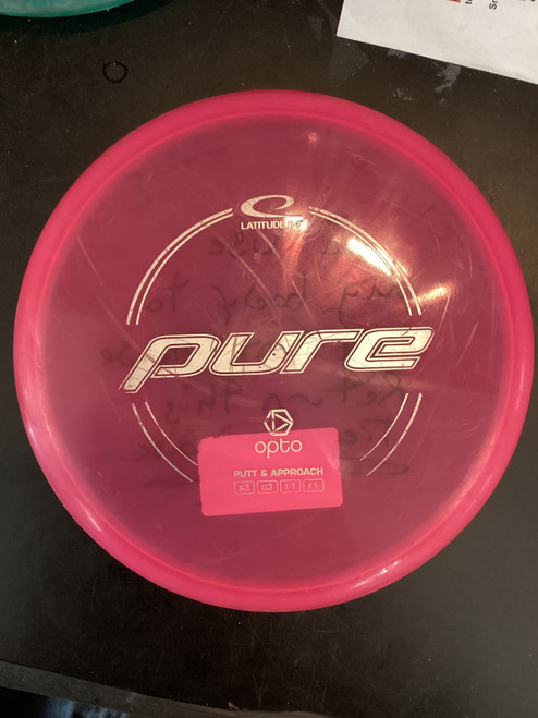 Vist Large View of Product Image Which is Used Latitude 64 PURE Disc Golf Putter Pink