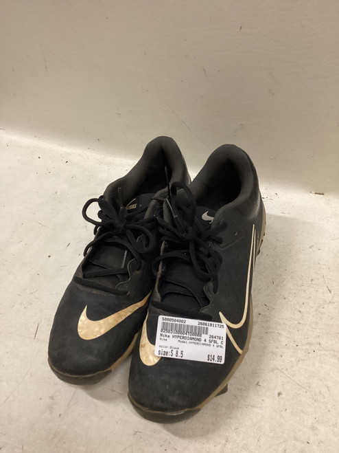 Vist Large View of Product Image Which is Used Nike HYPERDIAMOND 4 SFBL BB/SB Cleats Black Senior 8.5