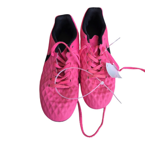 Vist Large View of Product Image Which is Used Nike TIEMPO SOCCER CLEATS SZ 3 Soccer Cleats Neon Pink Junior 03