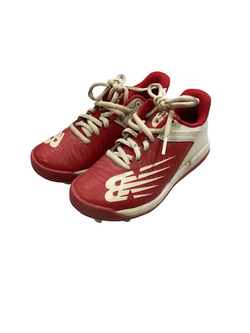 Vist Large View of Product Image Which is Used New Balance RED CLEATS BB/SB Cleats Red Youth 11.0