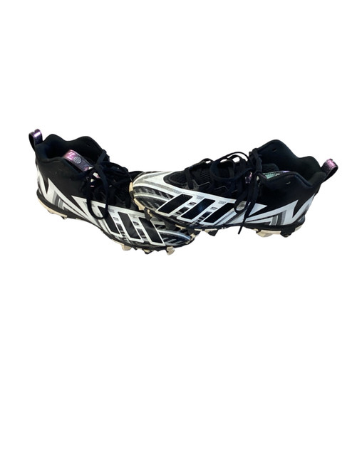 Vist Large View of Product Image Which is Used Adidas Adult FB Cleats Black And White Senior 7