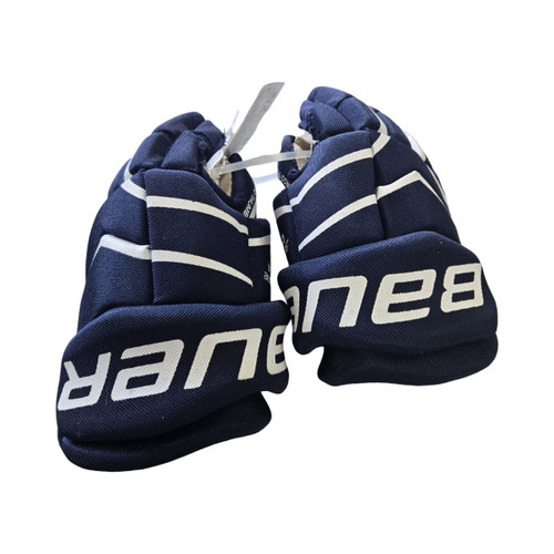 Vist Large View of Product Image Which is Used Bauer SUPREME ONE.4 HG 9INCH Youth Gloves Navy Blue 9"