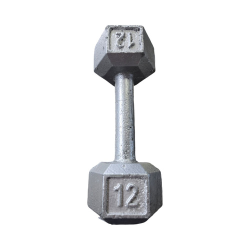 Vist Large View of Product Image Which is Used 12 LB DUMBBELL Hex Dumbbell (Each) 12 lb