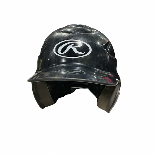 Vist Large View of Product Image Which is Used Rawlings BASEBALL HELMET 6 1/4-6 7/8 Batting Helmet No Mask Black One Size