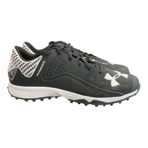 Vist Large View of Product Image Which is Used Under Armour CLUTCHFIT TURF SZ 11 BB/SB Cleats Black And White Senior 11
