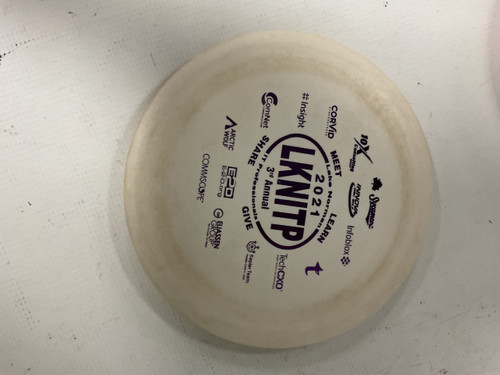 Vist Large View of Product Image Which is Used Innova DX ROC Disc Golf Mid Range White