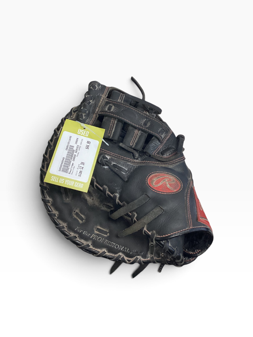 Vist Large View of Product Image Which is Used Rawlings GAMER SERIES BB/SB First Base LH Throw Black 12"