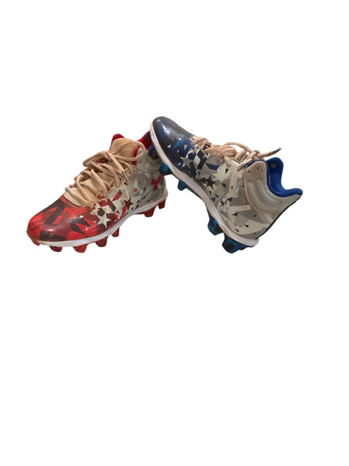 Vist Large View of Product Image Which is Used Under Armour FREEDOM BB/SB Cleats Red Junior 02